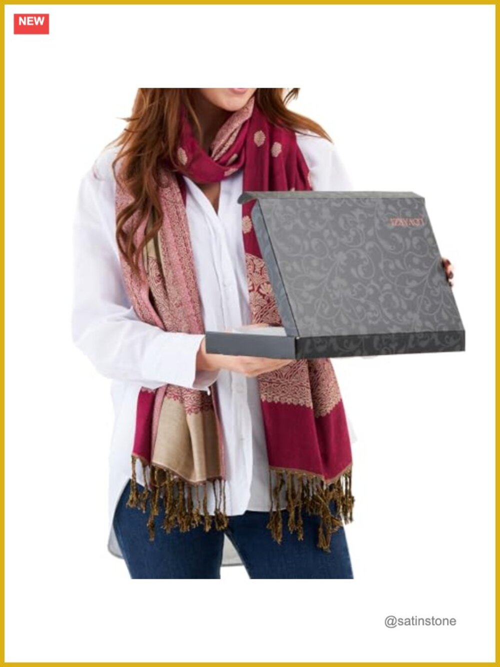 Luxury Pashmina Scarf for Women - Gift Boxed, Premium Viscose, Lightweight &